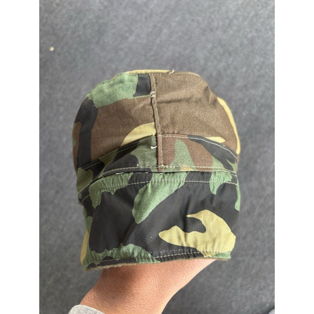 Vintage US Military BDU Woodland Camo Patrol Cap‎ Hat Size 7¼ - Picture 3 of 5